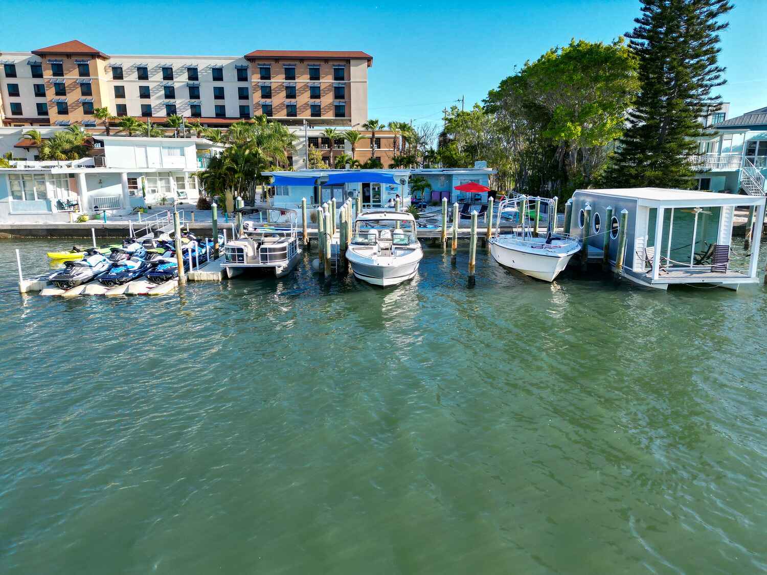 Our marina and socking station for our boats and jet skis. Plus our house boat rental on the water